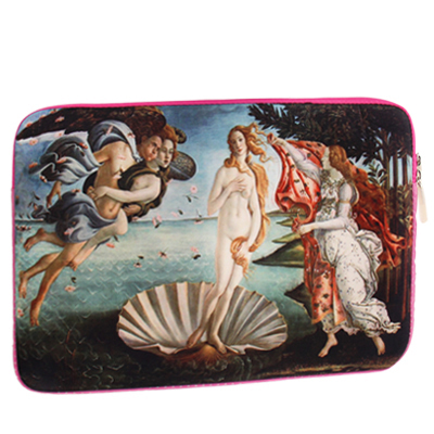 Euro Style Oil Painting Pattern Soft Sleeve Case Zipper Bag with Dual-Zipped Close for 13 inch Laptop